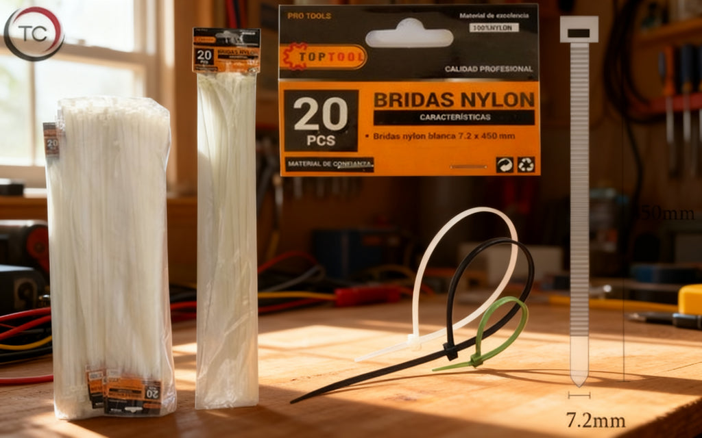 BRIDAS BLANCAS 7.2x450MM 20PCS