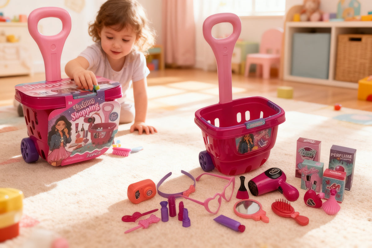 BELLEZA SET EN CARRITO PARA NIÑAS