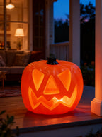 ADORNO DE CALABAZA CON LUZ PARA HALLOWEEN