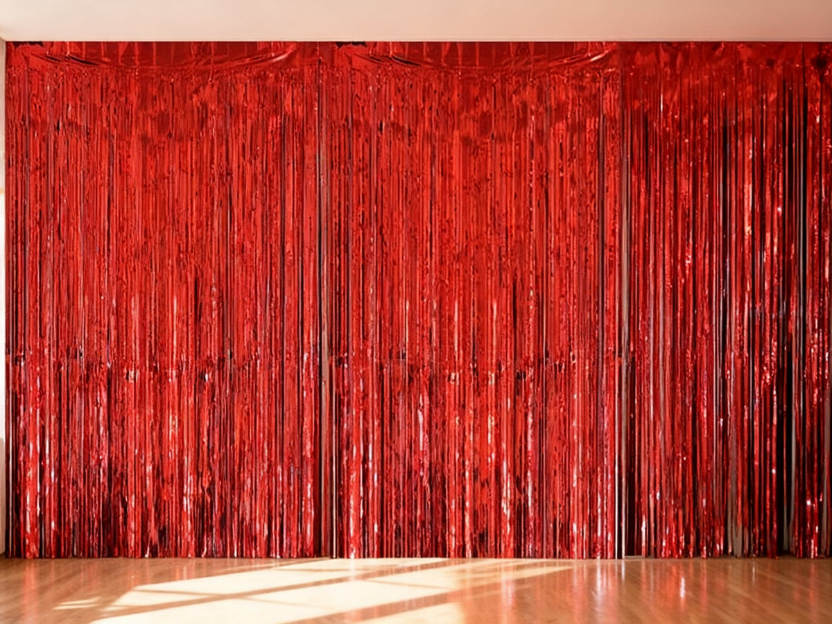 100x200cm Cortina Decorativa Roja