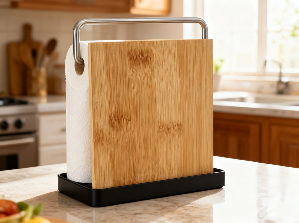 PORTARROLLO PAPEL WC DE BAMBU 14X11,8X1,9CM