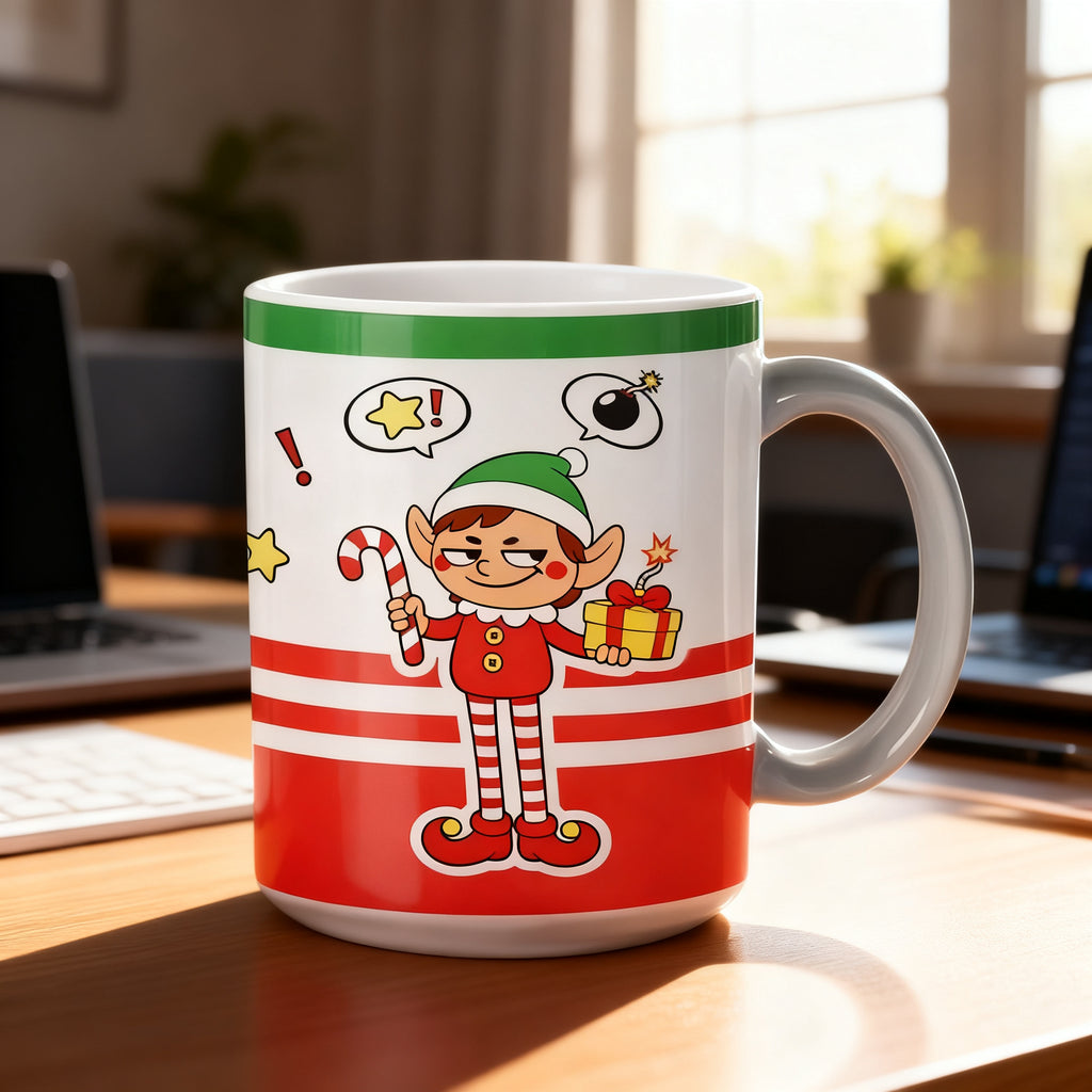 Taza Elfo Travieso en Caja Regalo
