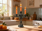 Lámpara de Calavera con Tres Velas para Halloween