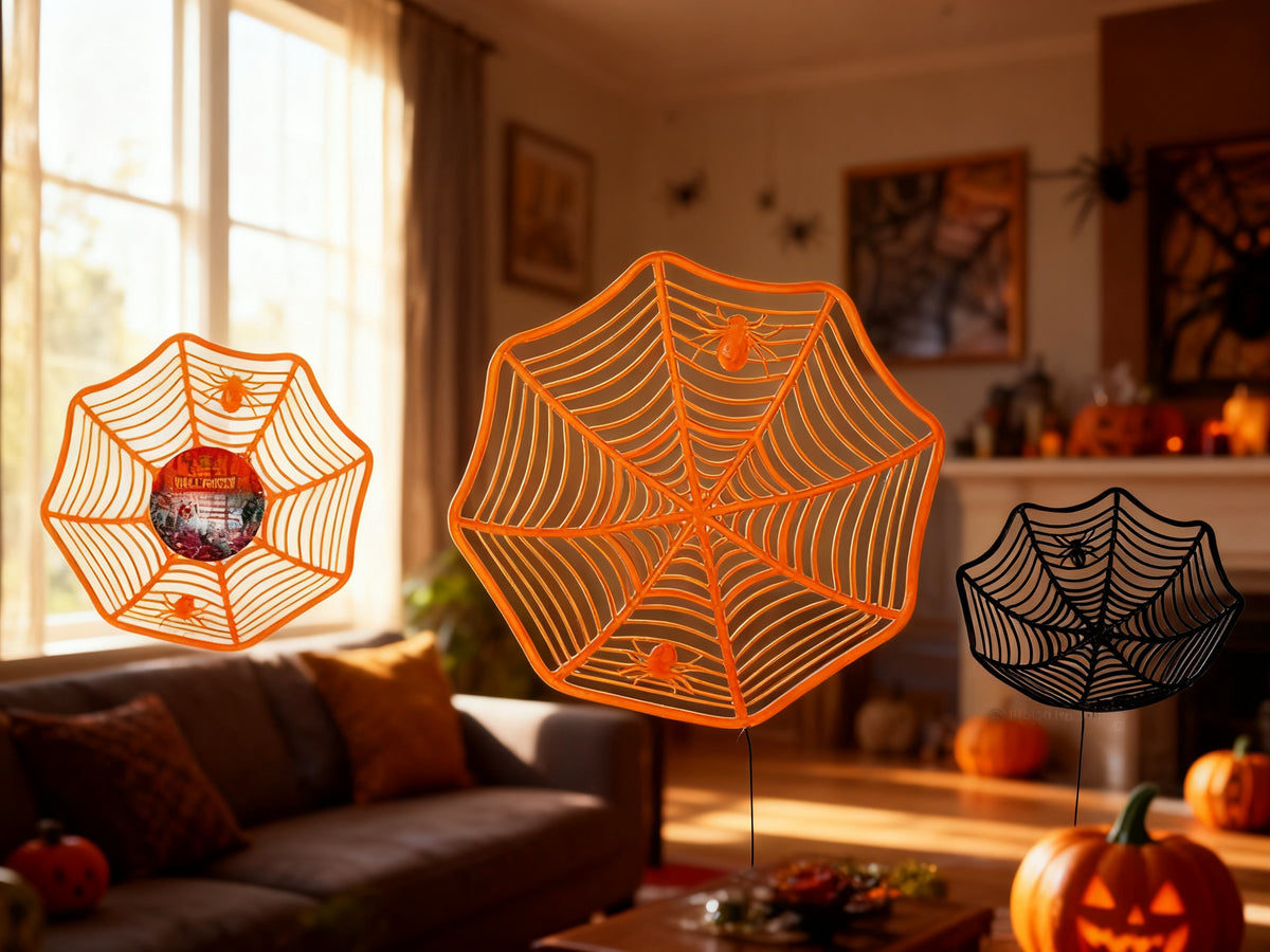 Plato de Frutas con Diseño de Telaraña Halloween 1 Pieza