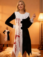 PAYASA CON SANGRE VESTIDO DE MANGA LARGA