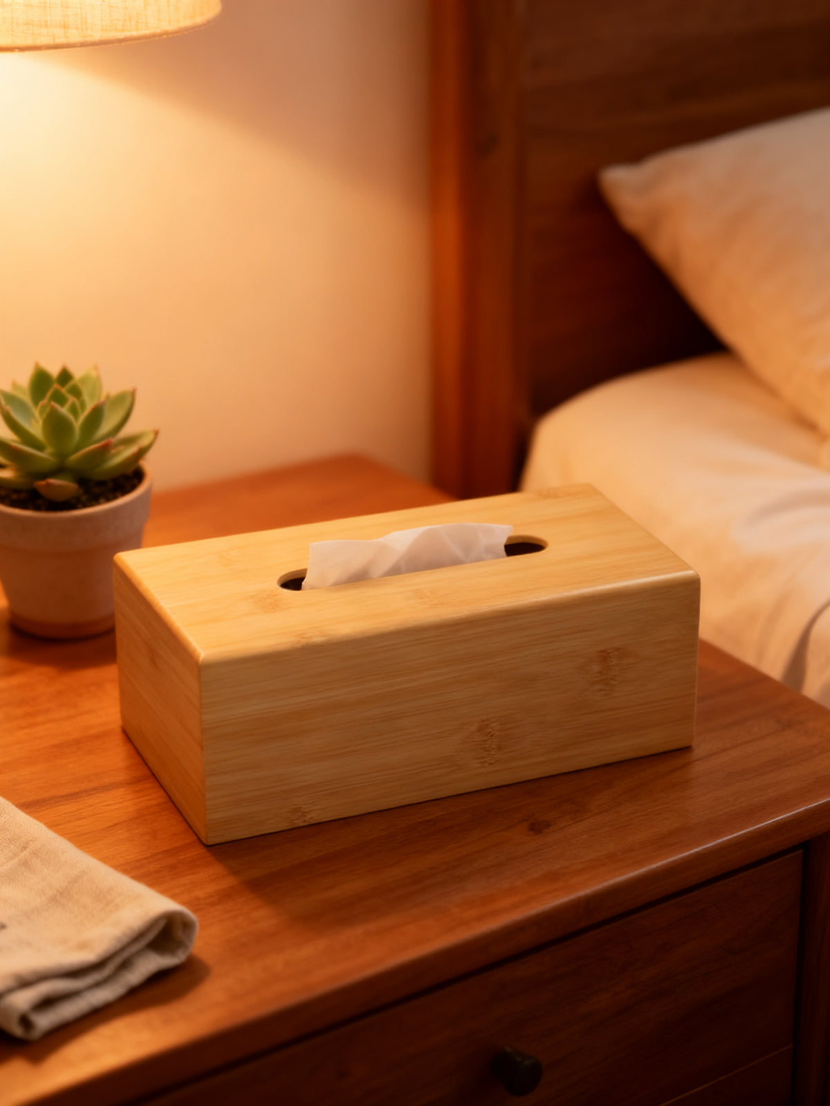 Caja Pañuelos de Bambu 23x11.5x8.5 cm