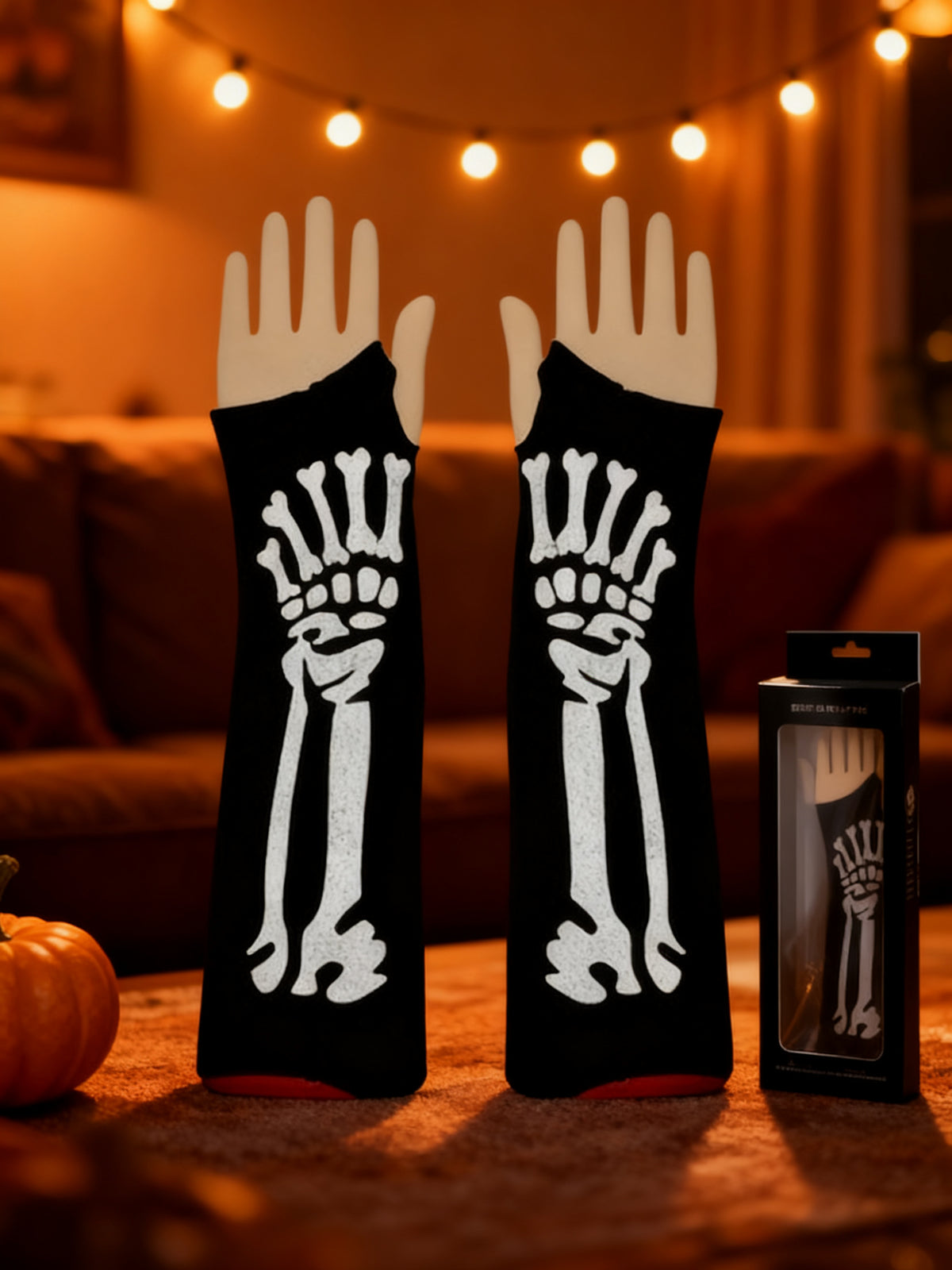 Guantes sin dedos de Halloween