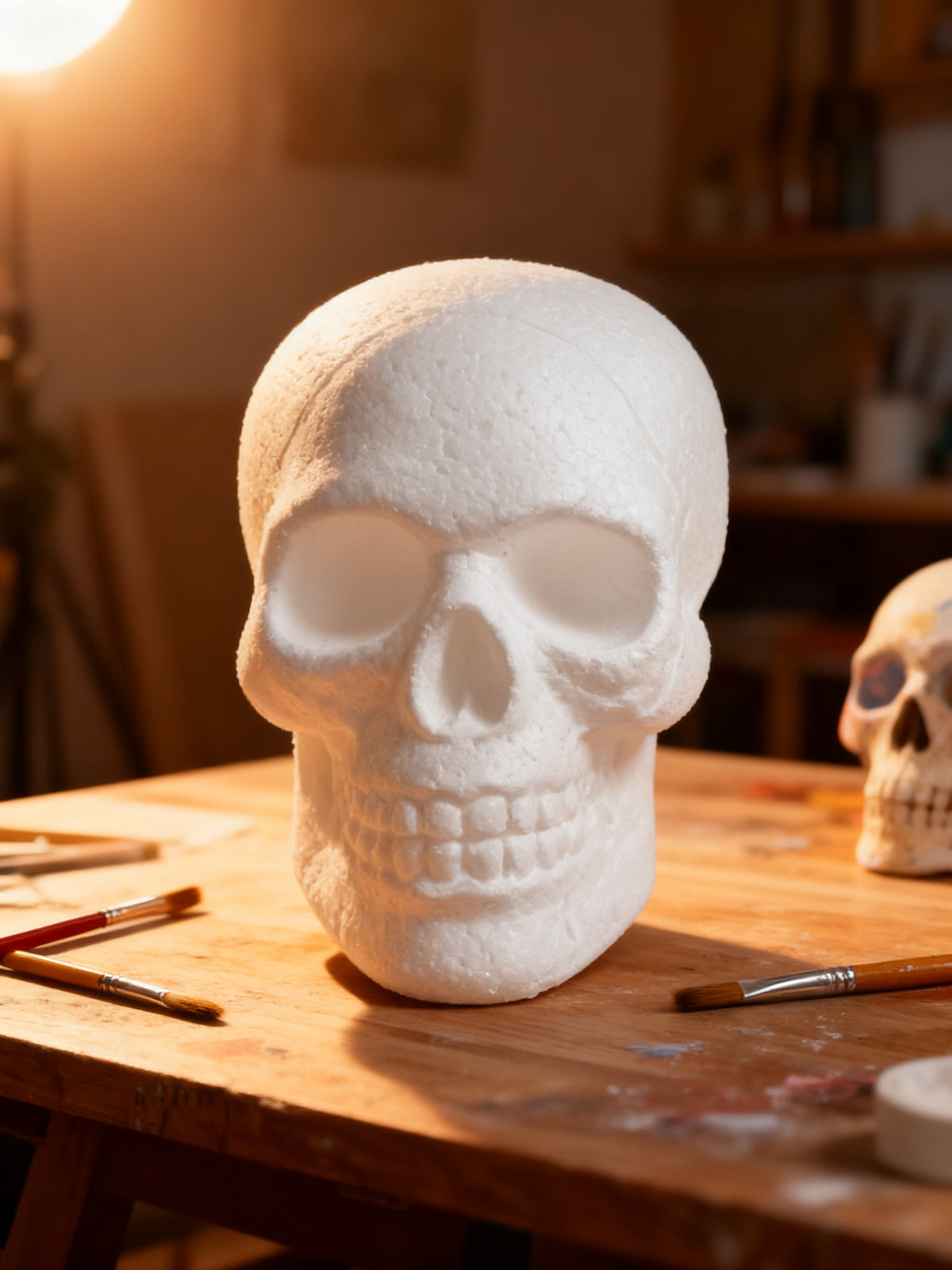 Calavera Halloween con Set de Pintura (2 Piezas)