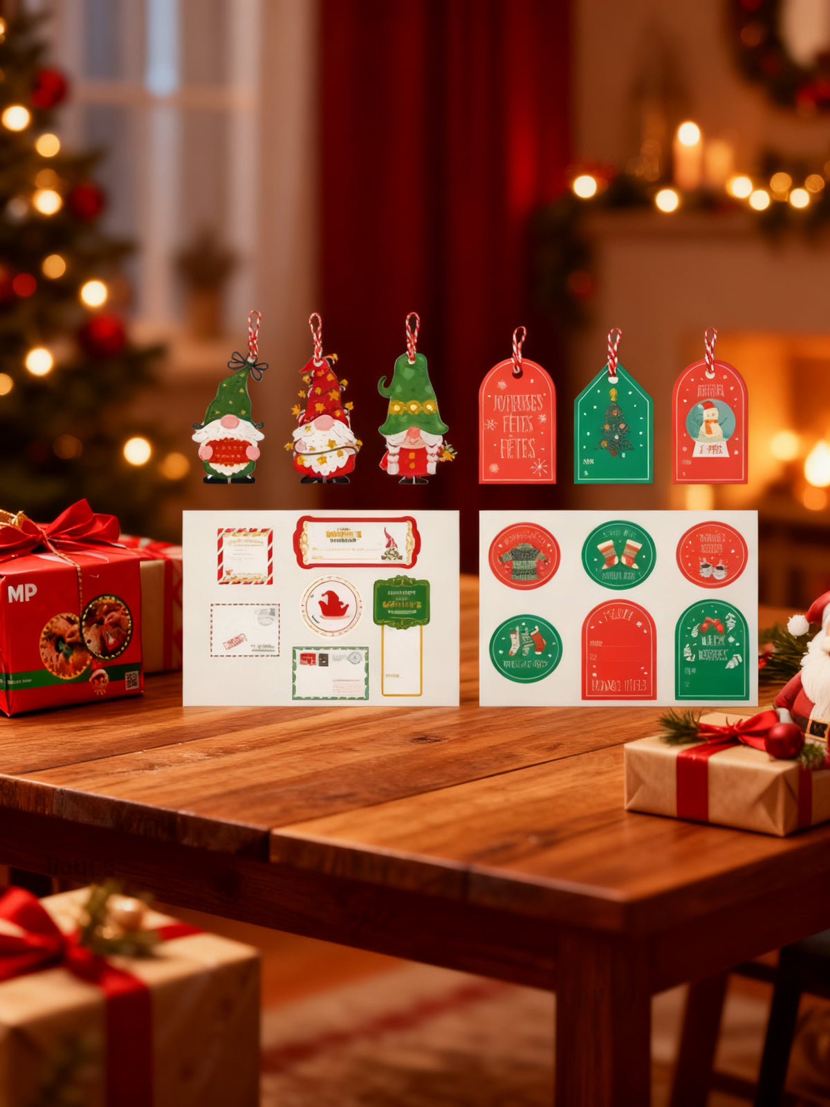 Set Etiquetas y Pegatinas Navideñas