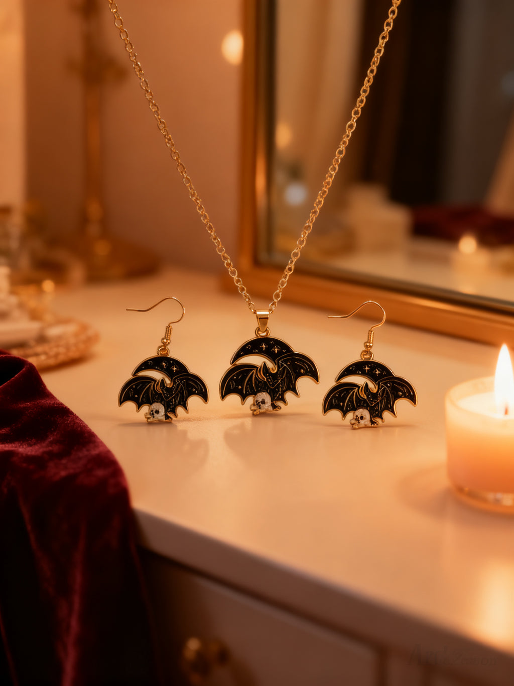 Set de Collar y Pendientes de Halloween
