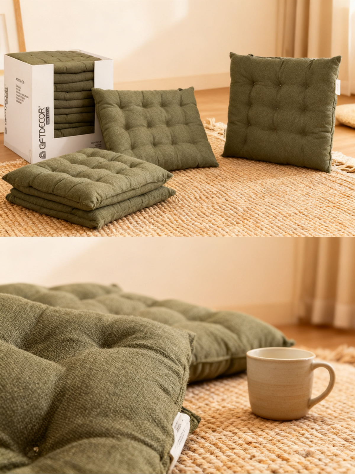 Cojin Silla Verde 40x40 cm