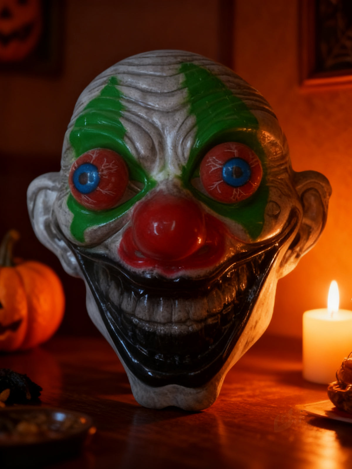 Máscara de Payaso de Halloween con Luces 1pc