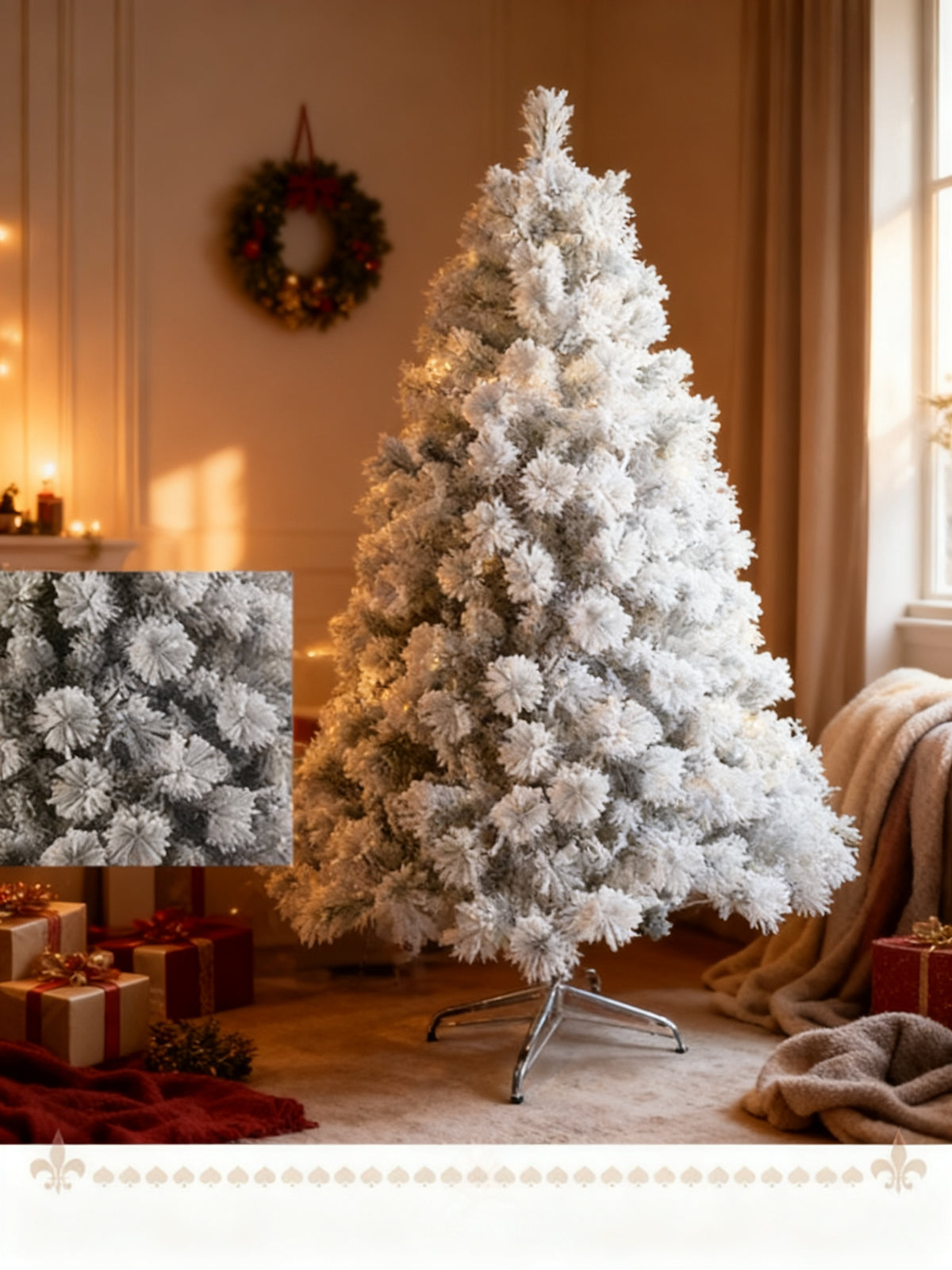 Arbol Navidad Nevado 180cm 180T