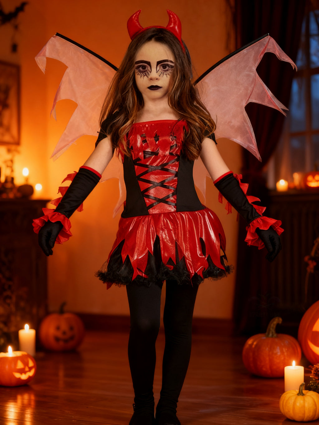 Traje de Demonio para Niña (3-4 años)