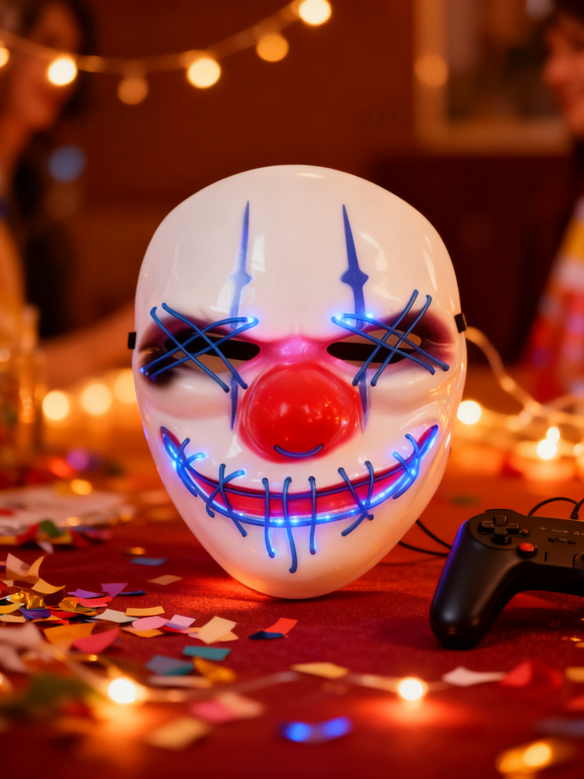 Mascarilla de Luz Fría para Halloween 1 Pieza