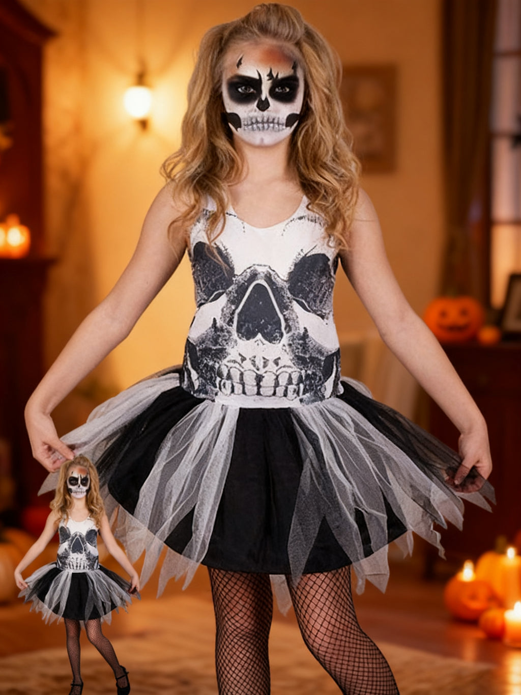Vestido Esqueleto Niña 3-4 Años