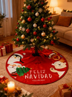 Alfombra Pie Pino Feliz Navidad 89cm