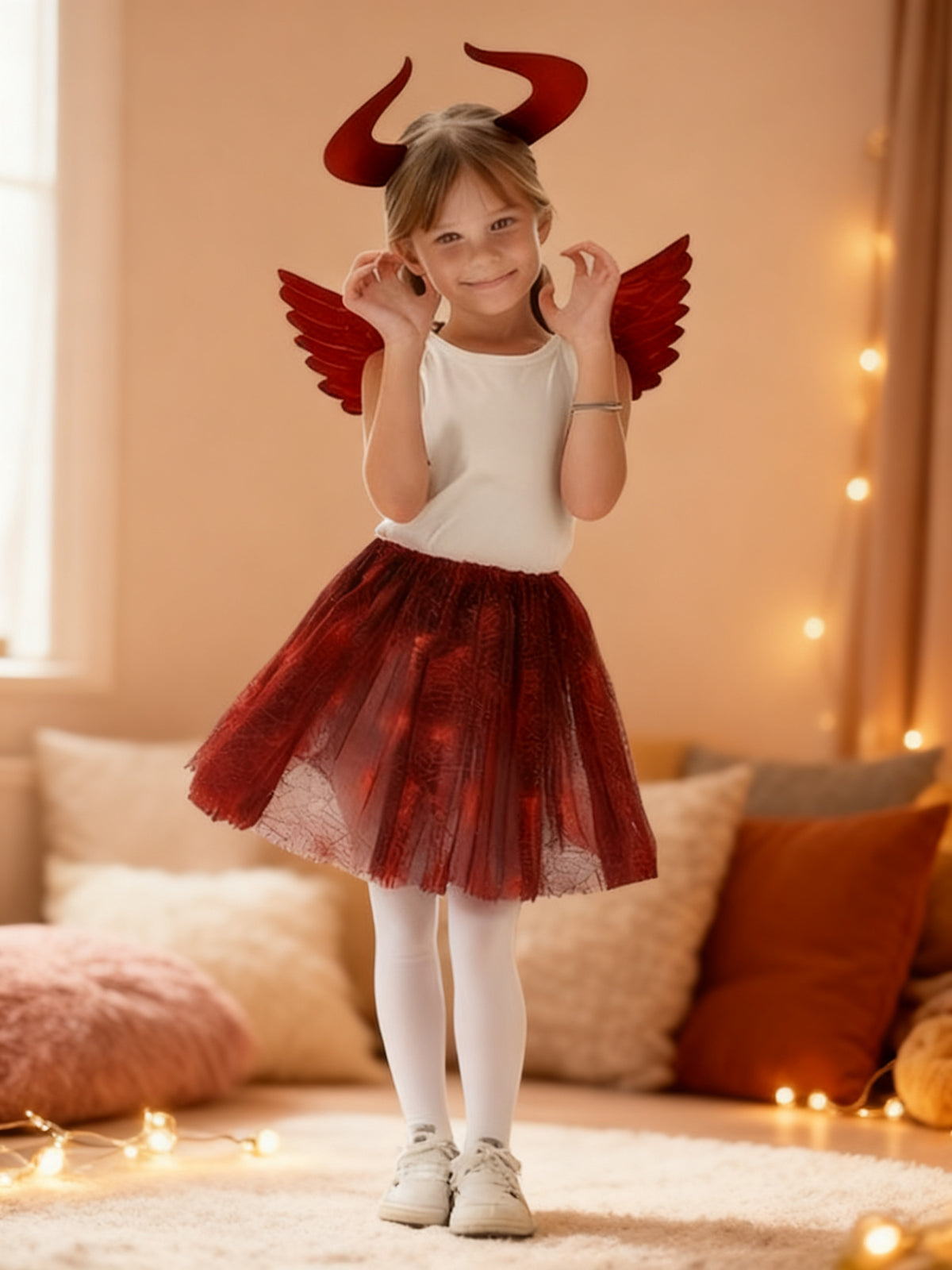 Disfraz de Demonio Rojo para Niñas