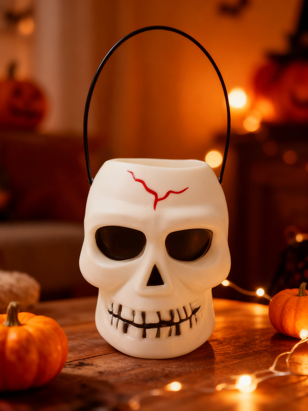 Calavera Portátil Halloween 14x16cm