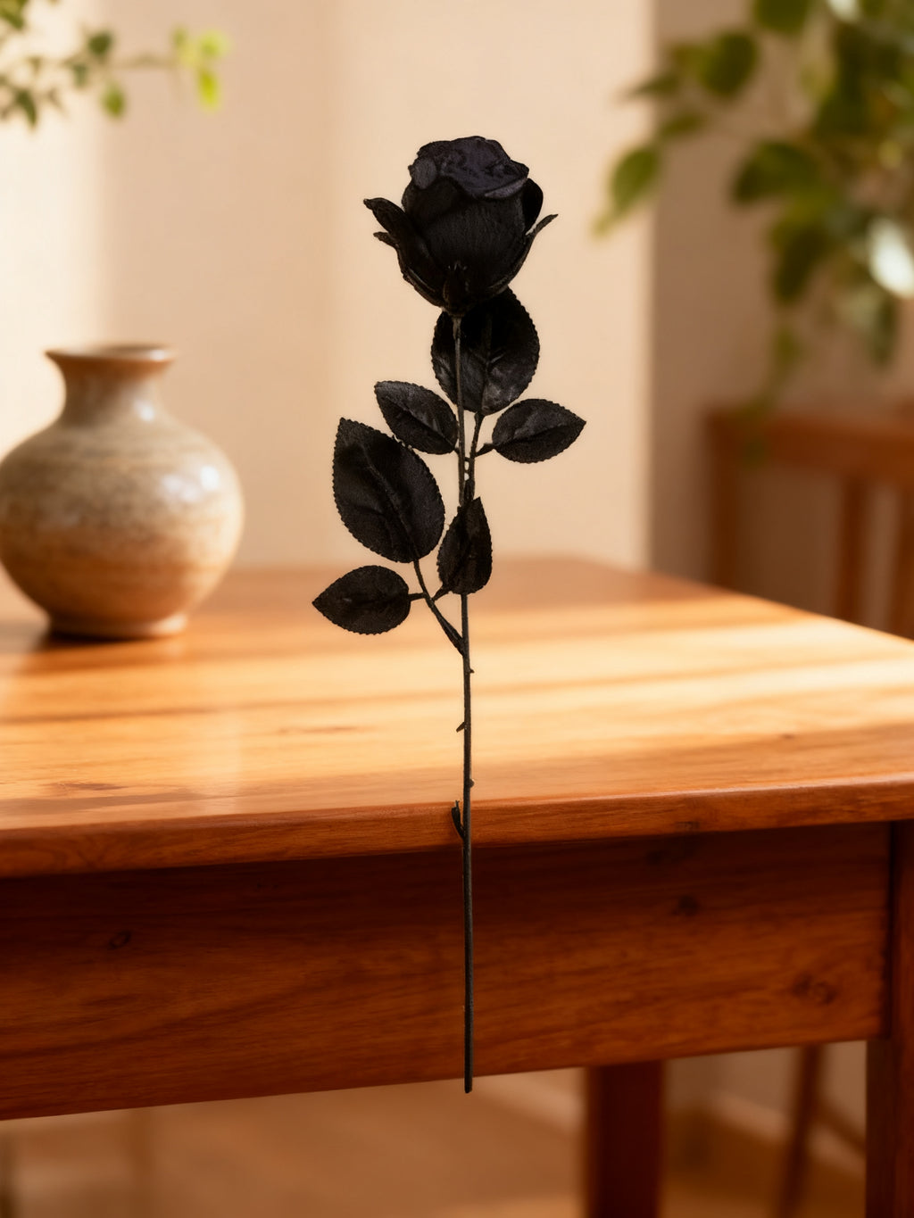 ROSA NEGRA ARTIFICIAL DE HALLOWEEN (1 UD.)