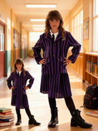 Disfraz Estilo Wednesday para Niña Set Completo