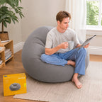 Bean Bag Chair in Grey