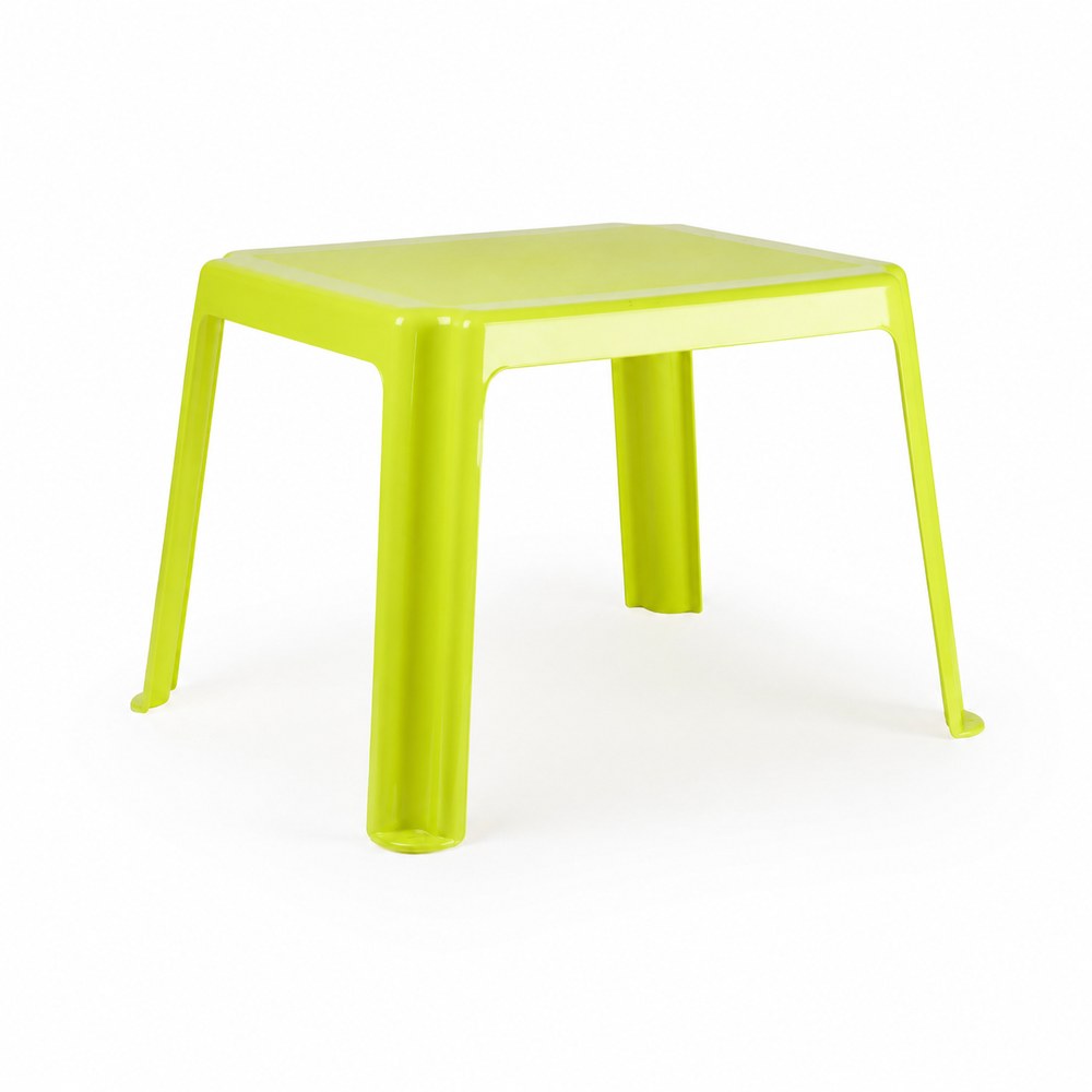Lime green plastic table