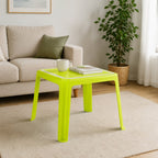 Lime green plastic table