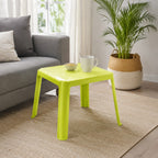 Lime green plastic table