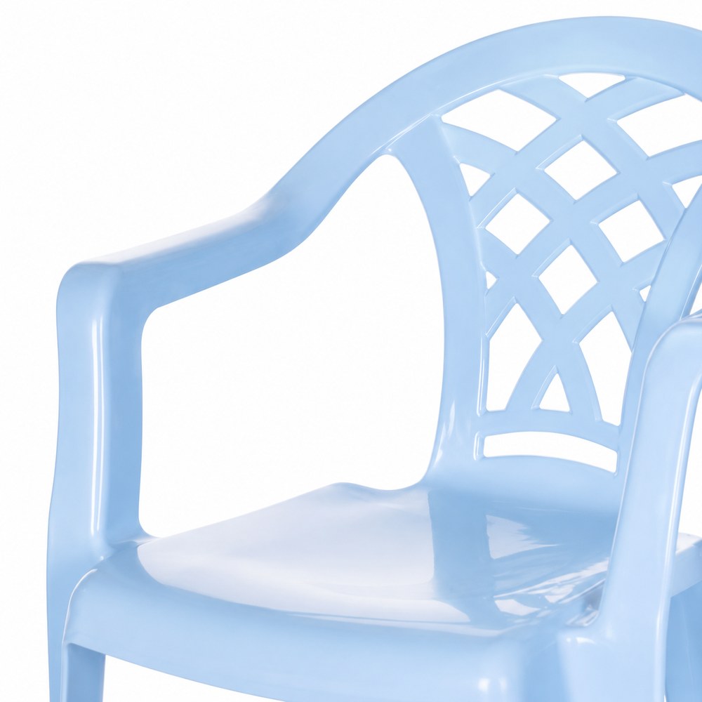 Light blue plastic chair