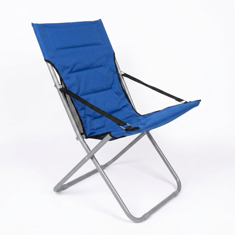 Blue folding chair