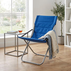 Blue folding chair