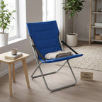 Blue folding chair