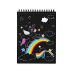 Cuaderno de Dibujo Sgrafito A5 | Papel Mágico Unicornio | Arte Creativo para Niños y Adultos