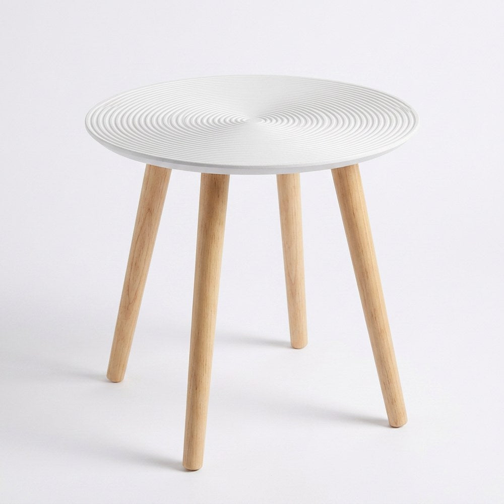 Mesa Auxiliar Moderna | Superficie Resistente y Patas de Madera | Salón y Dormitorio