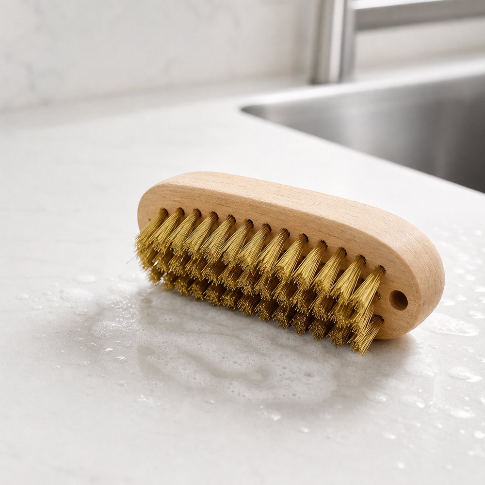 Metal Brush with Steel Bristles | Wooden Handle | Cleaning Metal, Rust, and Hardware
