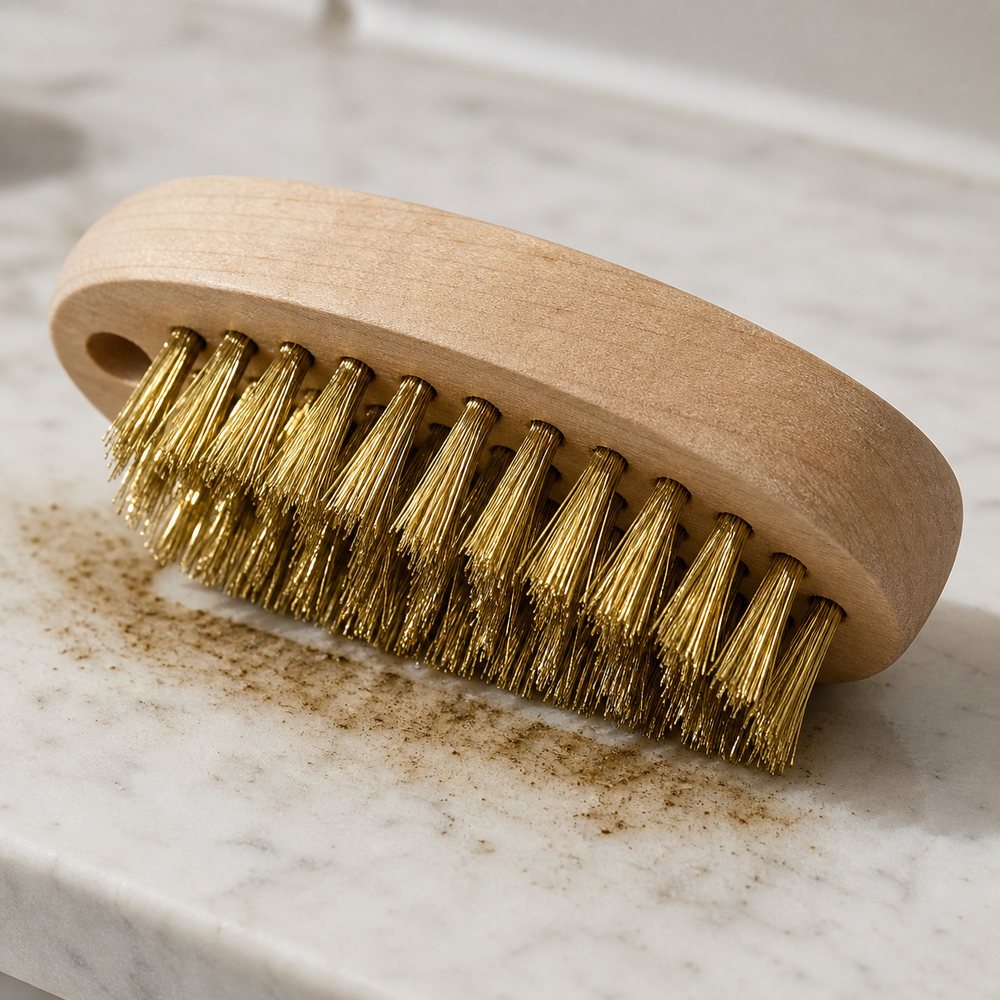 Metal Brush with Steel Bristles | Wooden Handle | Cleaning Metal, Rust, and Hardware