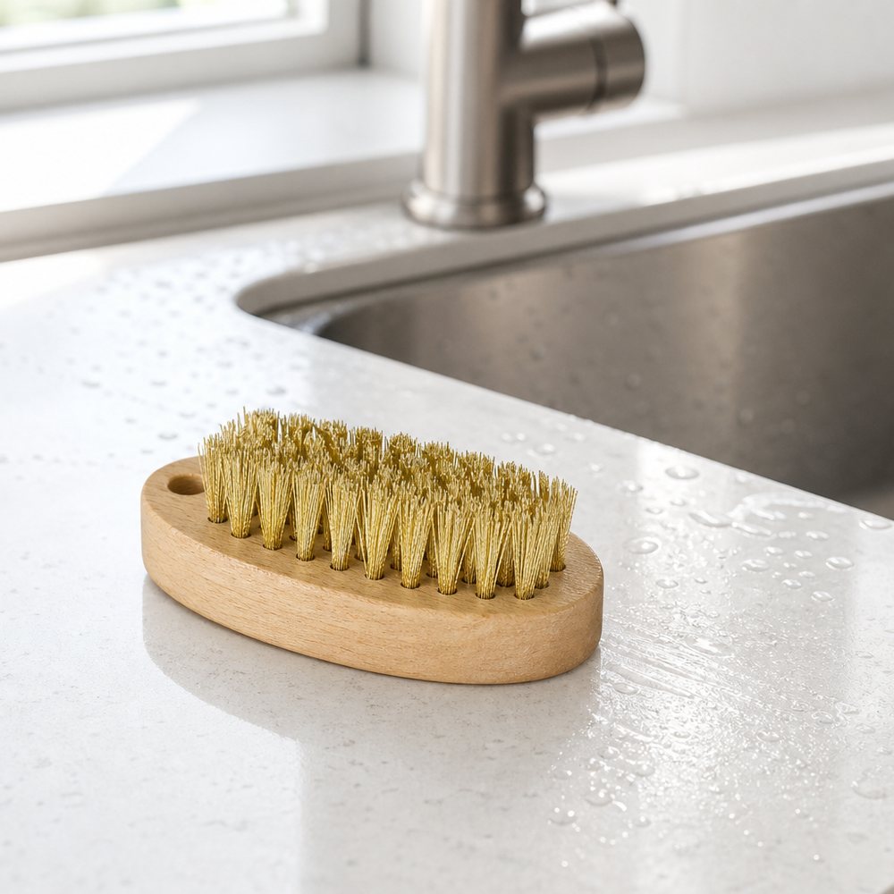 Metal Brush with Steel Bristles | Wooden Handle | Cleaning Metal, Rust, and Hardware
