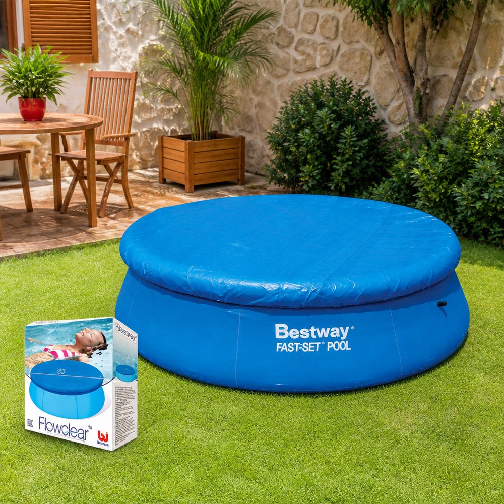 Cubierta para Piscina Bestway | Protección Todo el Año para Piscinas de Montaje Rápido