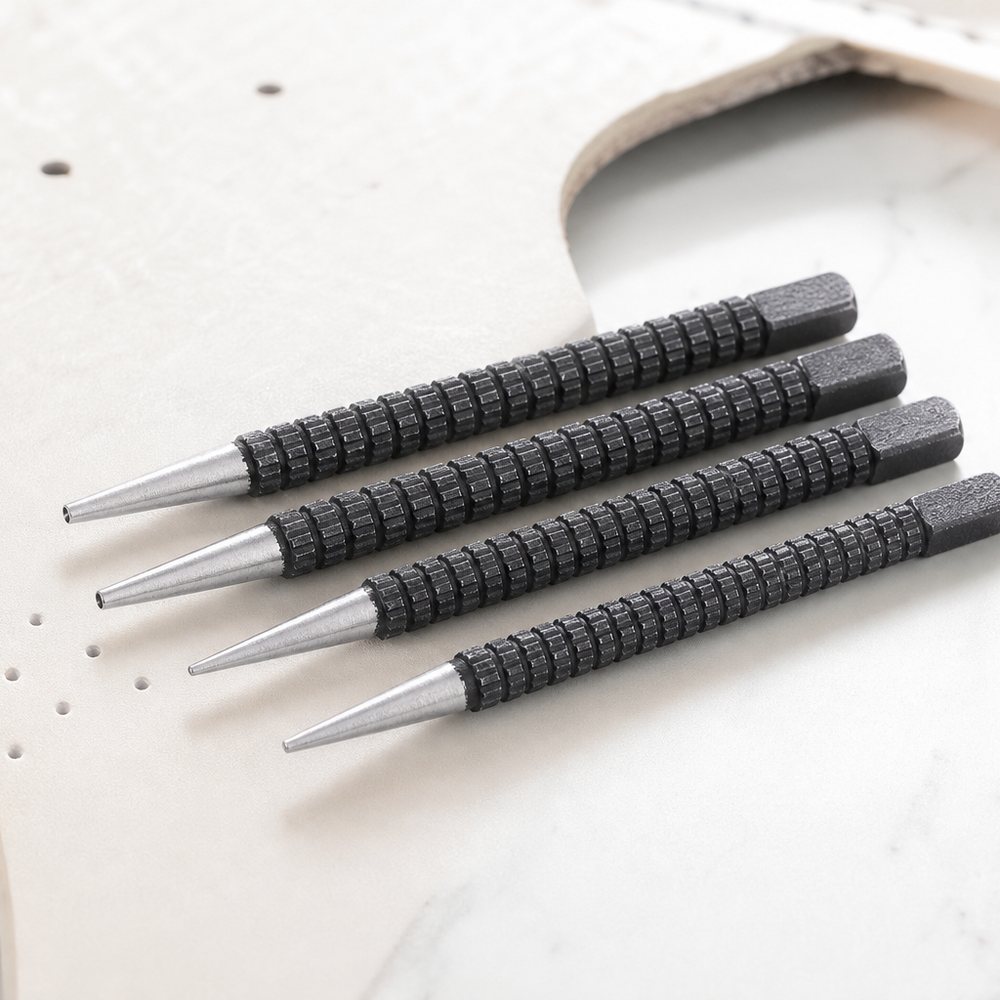 Hole Punch Tool 4 Pieces | 1.5 / 2.5 / 3 / 4mm | Metal, Plastic and Wood