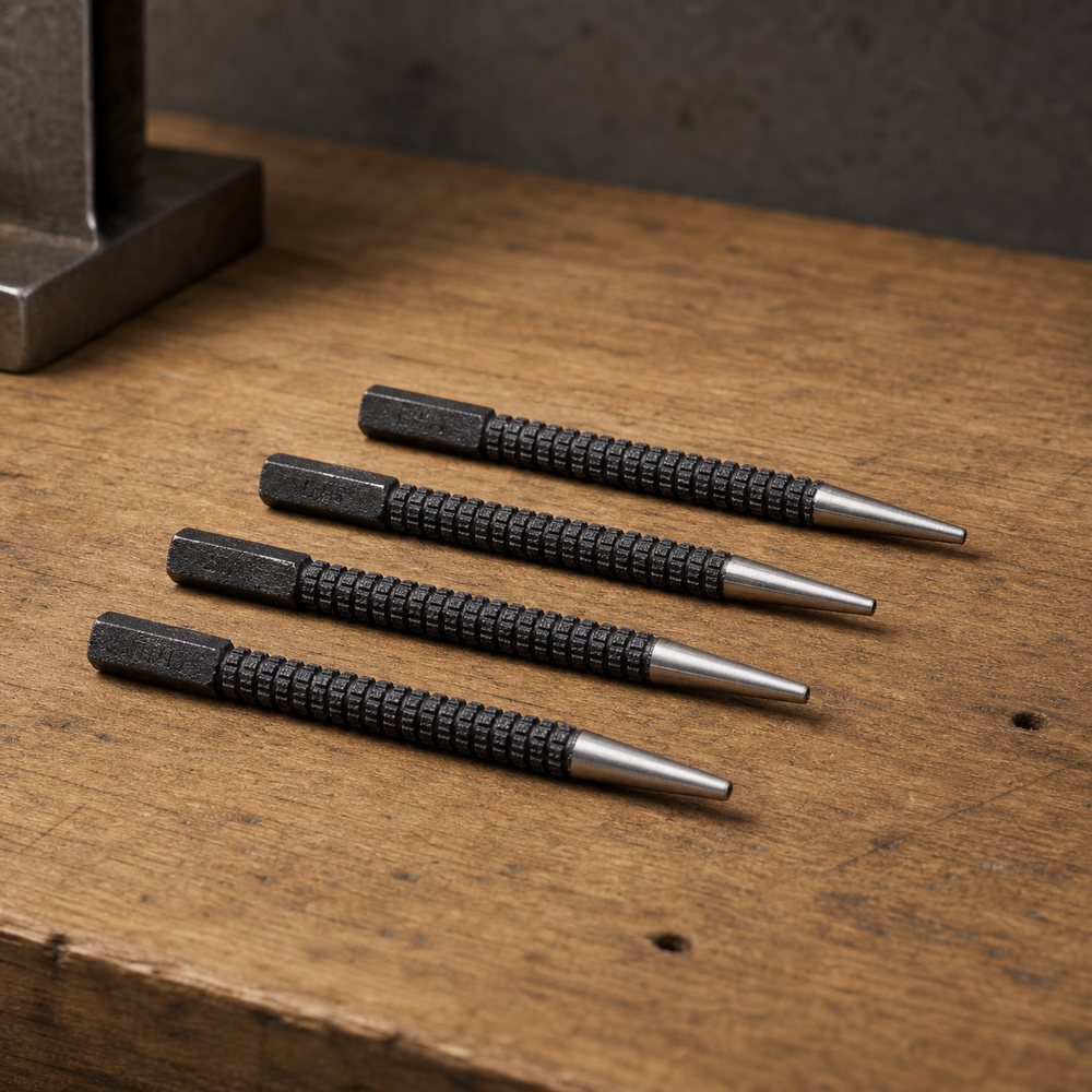 Hole Punch Tool 4 Pieces | 1.5 / 2.5 / 3 / 4mm | Metal, Plastic and Wood