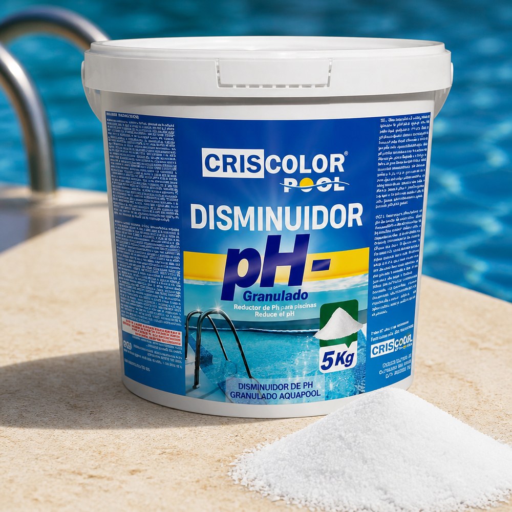 Reductor de pH Granulado para Piscina 5 Kg | Control de pH | Doméstica y Comercial