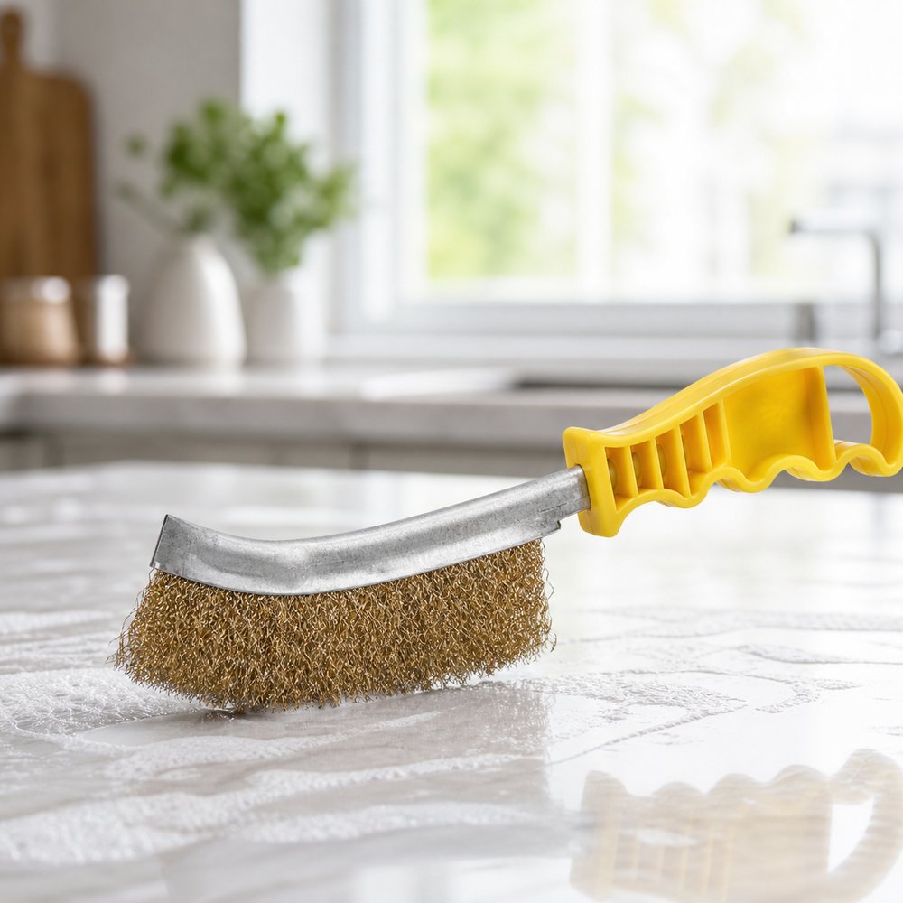 10" Abrasive Wire Brush | Steel Bristles | Grill, Fireplace, and Hard Surfaces