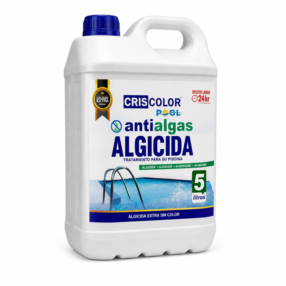Alguicida Líquido para Piscina | 5 Litros | Acción Rápida y Duradera | Doméstica y Comercial
