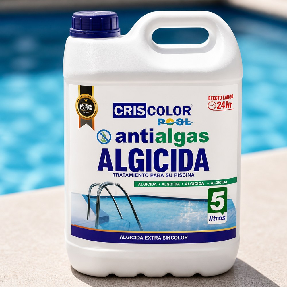 Alguicida Líquido para Piscina | 5 Litros | Acción Rápida y Duradera | Doméstica y Comercial