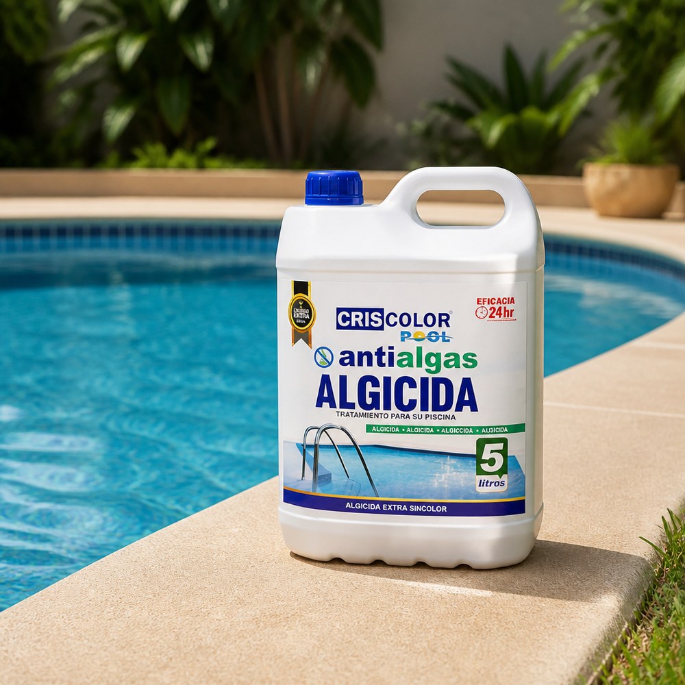 Alguicida Líquido para Piscina | 5 Litros | Acción Rápida y Duradera | Doméstica y Comercial
