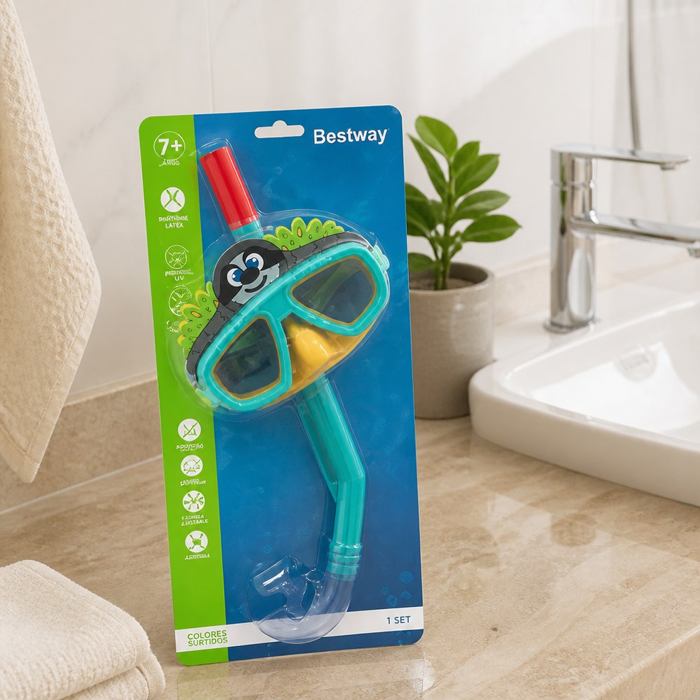 Máscara de Snorkel para Niños con Tubo | Hermética y Cómoda | Playa y Piscina
