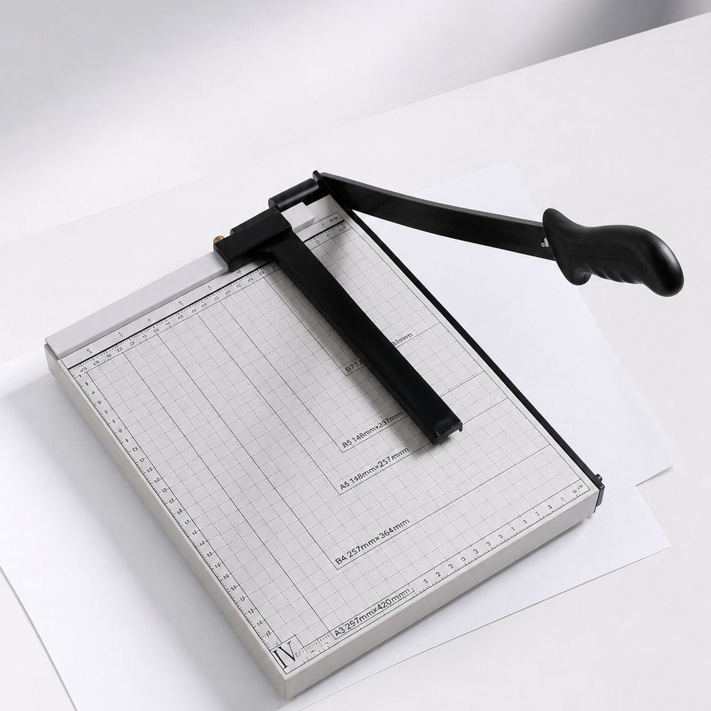 Cortapapeles Manual A4 con Palanca | Plataforma con Escala | Oficina, Arte y Manualidades