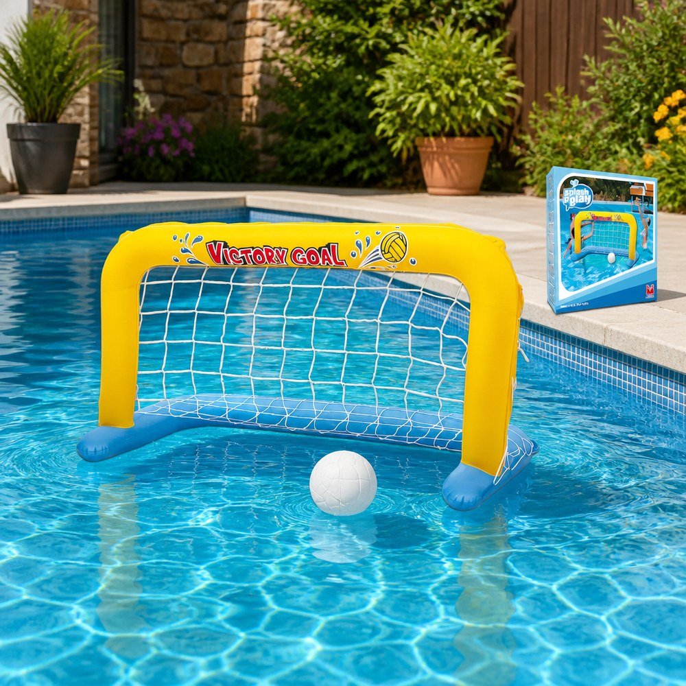 Portería Hinchable de Waterpolo con Pelota Incluida | Piscina y Juegos Acuáticos en Familia