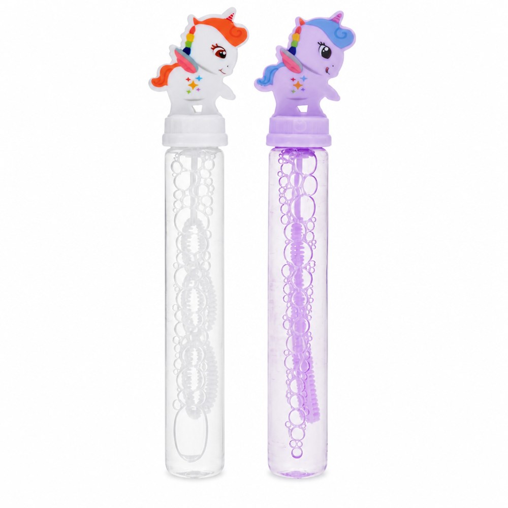 Varita de Burbujas Unicornio | Pack de 2 con Líquido 20 ml | Juguete Exterior +3 Años